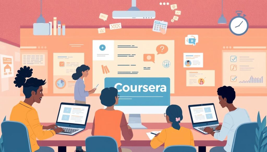 An image representing online learning on Coursera