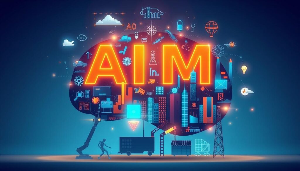 Generate an image representing AI and ML transforming industries