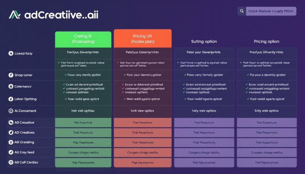 Generate an image representing AdCreative.ai pricing plans