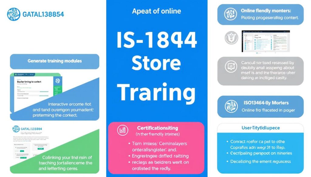 Generate an image representing the ISO13485 Store's online training options