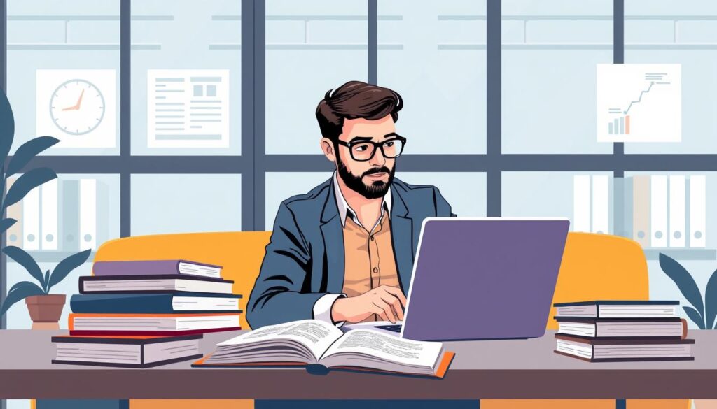 Image of a project manager working on a certification course