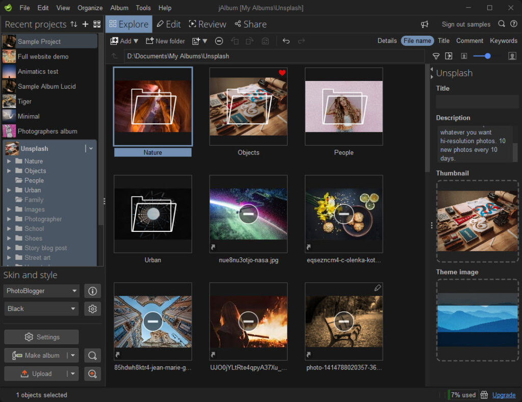 jAlbum - Free Photo Gallery Website Software